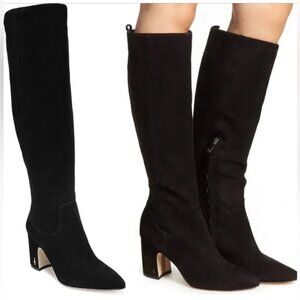 New!  Never worn. Sam Edelman "Hai" Knee High Boots Black Real Suede Size 10